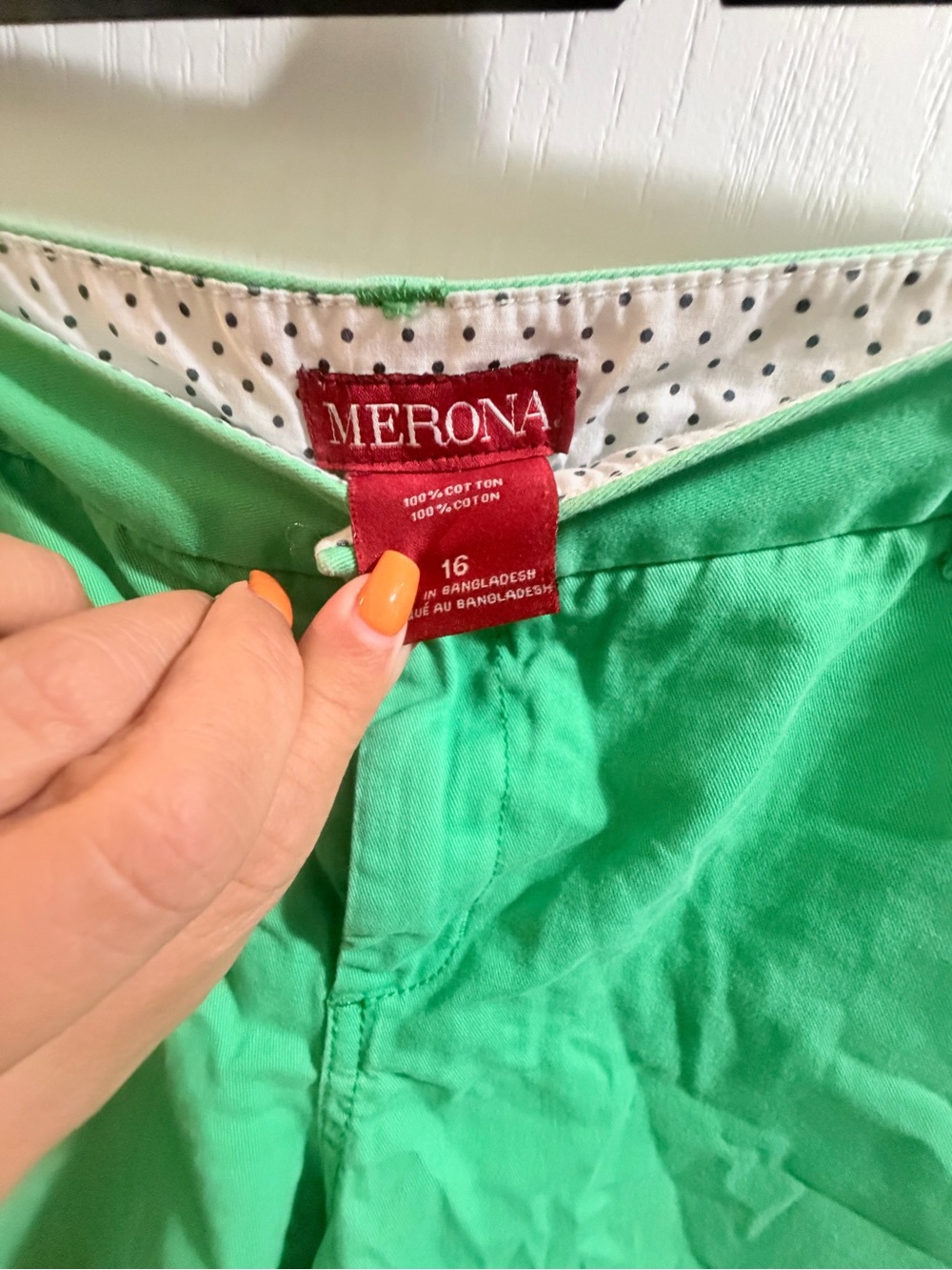 Merona Mint Green Cotton Casual Shorts